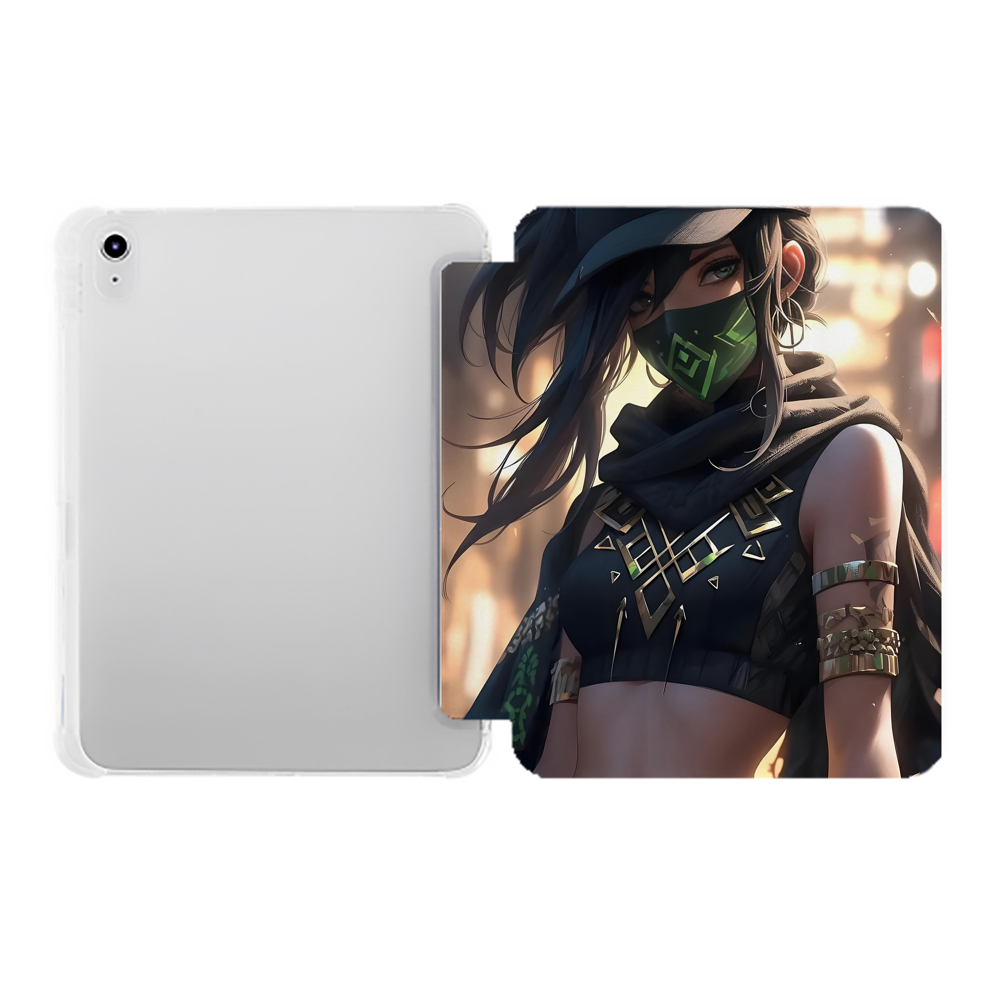 （画像用） リーグ・オブ・レジェンド League of Legends LOL IPad ケース ペン収納付き 三つ折りスタンド PUレザー×シリコン 対応機種9.5/10.5/10.9インチ